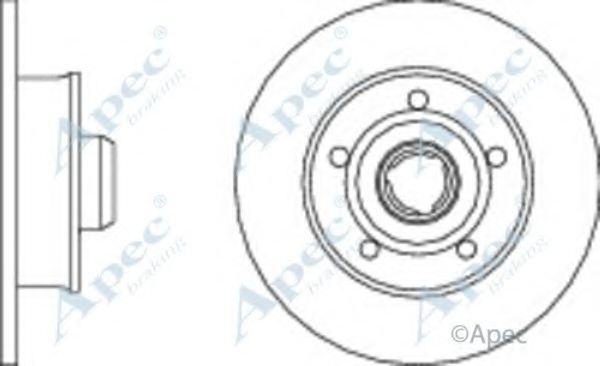 Тормозной диск APEC braking DSK228