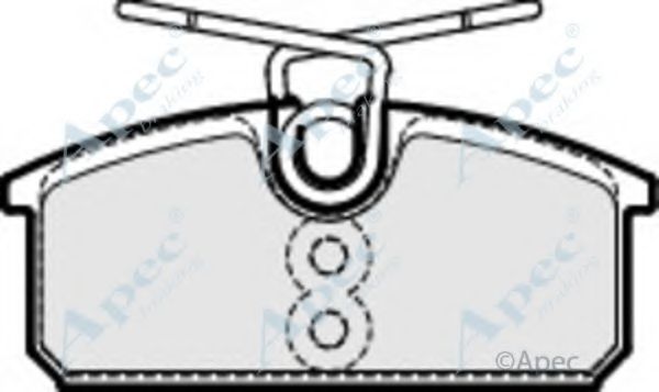 Комплект тормозных колодок, дисковый тормоз APEC braking PAD1911
