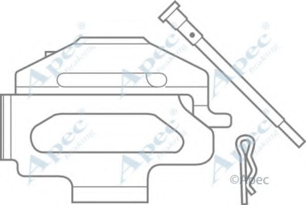 Комплектующие, тормозные колодки APEC braking KIT417