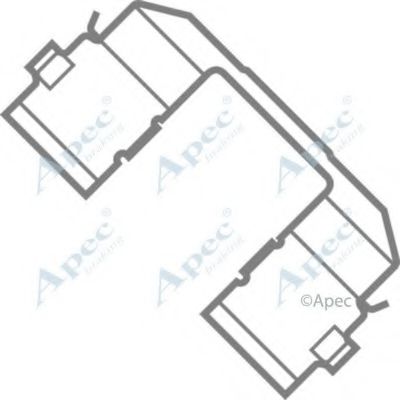 Комплектующие, тормозные колодки APEC braking KIT421