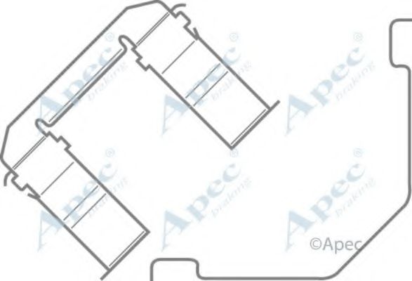 Комплектующие, тормозные колодки APEC braking KIT429