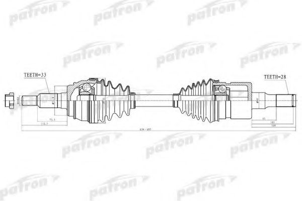 Приводной вал GSP 221067