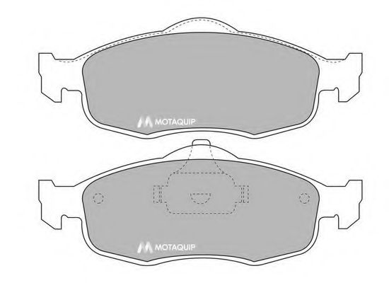 Комплект тормозных колодок, дисковый тормоз MOTAQUIP LVXL662