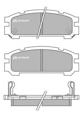 Комплект тормозных колодок, дисковый тормоз MOTAQUIP LVXL733