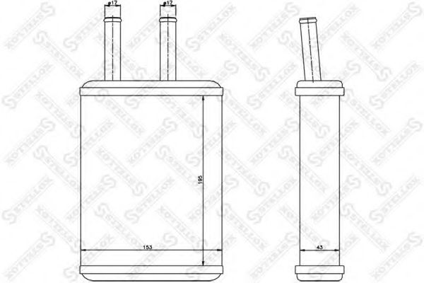 Теплообменник, отопление салона STELLOX 10-35245-SX