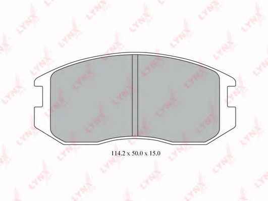 Комплект тормозных колодок, дисковый тормоз LYNXauto BD-5524