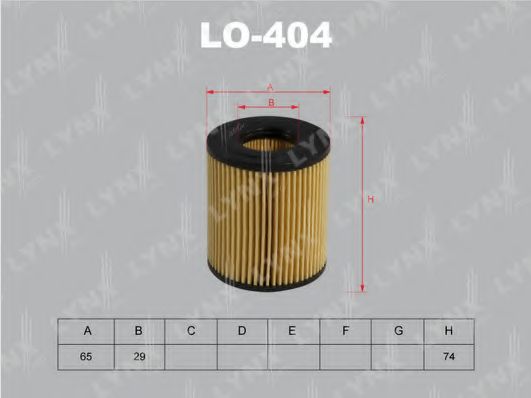 Масляный фильтр LYNXauto LO-404