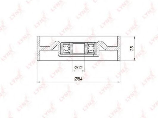 Натяжной ролик, поликлиновой  ремень LYNXauto PB-5015