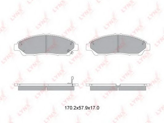 Комплект тормозных колодок, дисковый тормоз LYNXauto BD-3436