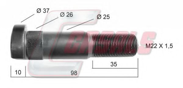 Болт крепления колеса CASALS 21118
