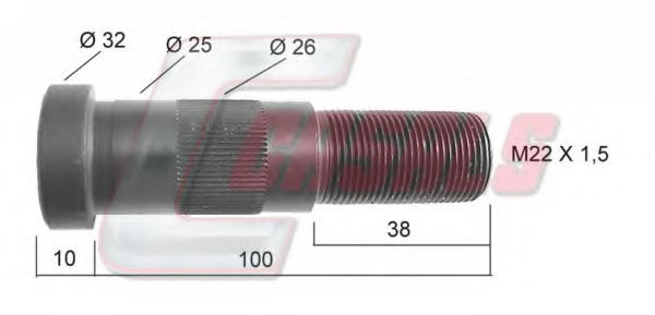 Болт крепления колеса LECINENA 312041