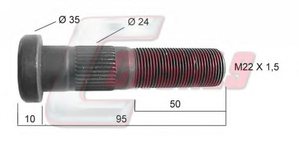 Болт крепления колеса CASALS 21178