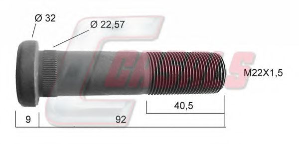Болт крепления колеса CASALS 21185