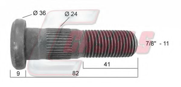 Болт крепления колеса CASALS 21273