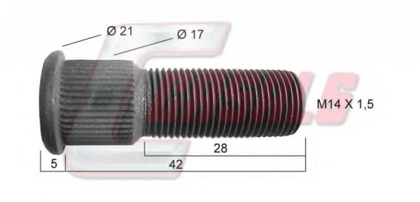 Болт крепления колеса CASALS 21453