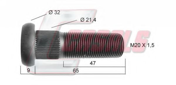 Болт крепления колеса CASALS 21457