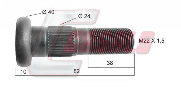 Болт крепления колеса CASALS 21464