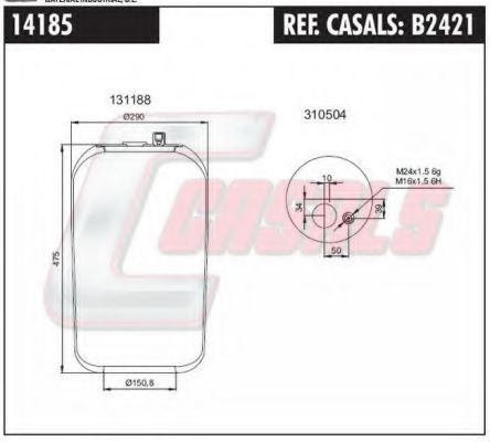 Кожух пневматической рессоры FA1 14185