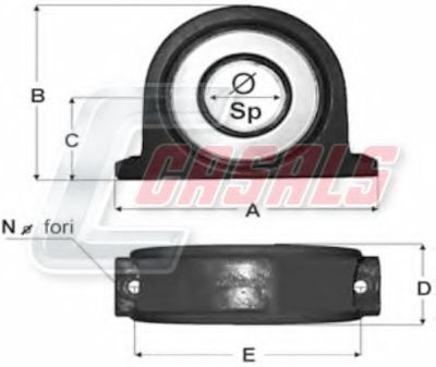 Подвеска, карданный вал CASALS ST58
