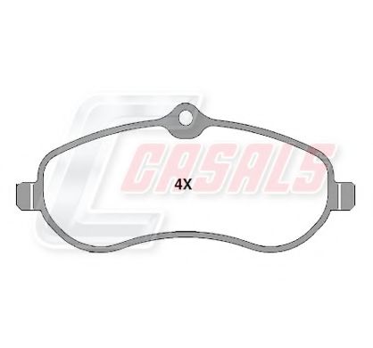 Комплект тормозных колодок, дисковый тормоз CASALS 24595