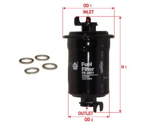 Топливный фильтр SAKURA  Automotive FS-2801