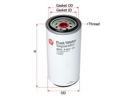 Топливный фильтр SAKURA  Automotive SFC-7101-10