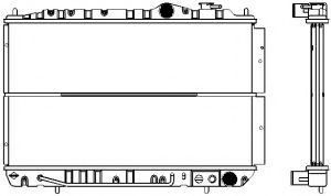 Радиатор, охлаждение двигателя SAKURA  Automotive 1221-0206