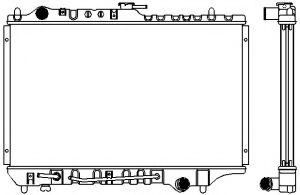 Радиатор, охлаждение двигателя SAKURA  Automotive 1301-0203