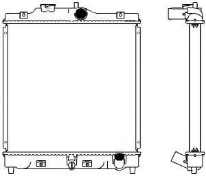 Радиатор, охлаждение двигателя SAKURA  Automotive 2212-1003