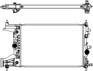 Радиатор, охлаждение двигателя SAKURA  Automotive 3351-1019