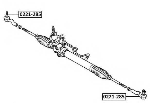 Наконечник поперечной рулевой тяги ASVA 0221-285