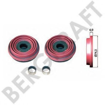 Ремкомплект, тормозной суппорт BERGKRAFT BK1600001AS