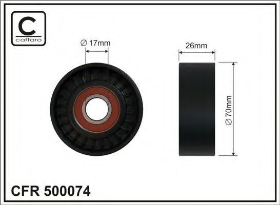 Натяжной ролик, поликлиновой  ремень CAFFARO 500074