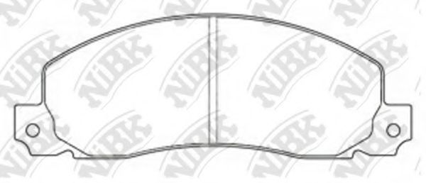Комплект тормозных колодок, дисковый тормоз NiBK PN0242