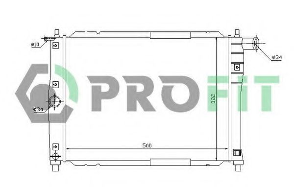 Радиатор, охлаждение двигателя PROFIT PR 1106A2