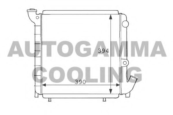 Радиатор, охлаждение двигателя AUTOGAMMA 100826