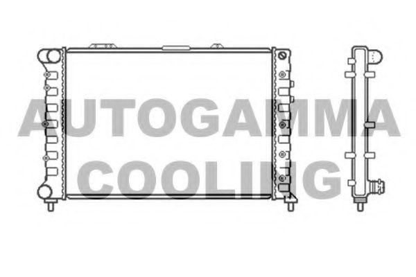 Радиатор, охлаждение двигателя AUTOGAMMA 101149