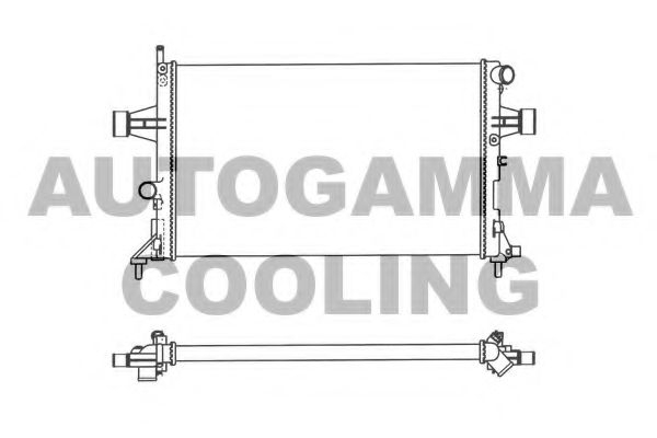 Радиатор, охлаждение двигателя AUTOGAMMA 102220