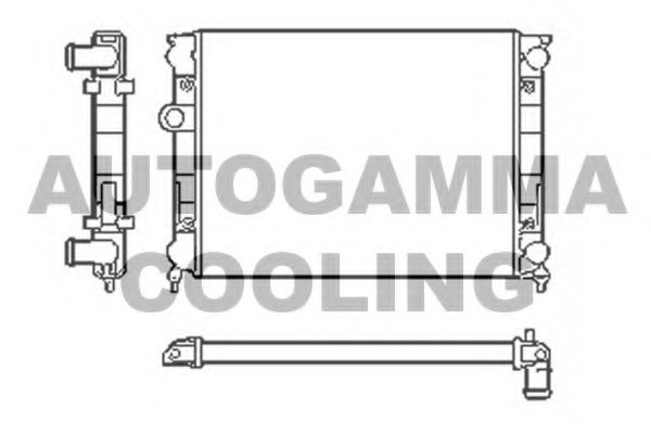Радиатор, охлаждение двигателя AUTOGAMMA 104222
