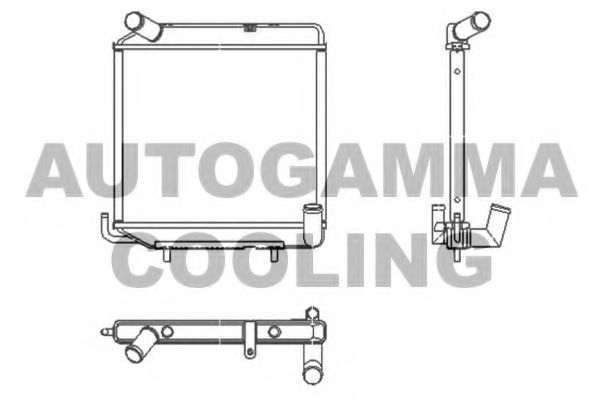 Радиатор, охлаждение двигателя AUTOGAMMA 104223