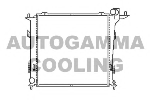 Радиатор, охлаждение двигателя AUTOGAMMA 105408