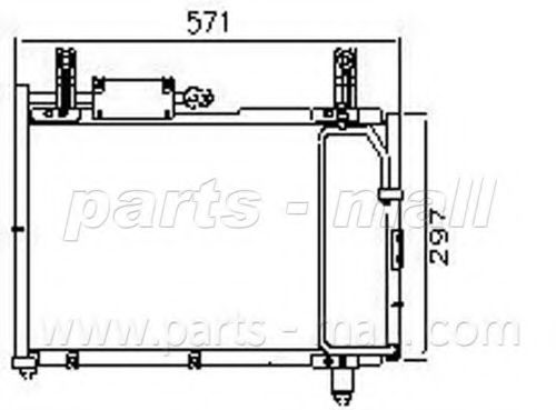 Конденсатор, кондиционер PARTS-MALL PXNCM-006