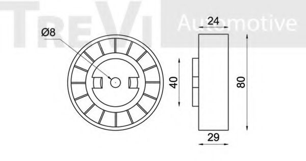 Натяжной ролик, поликлиновой  ремень AUTEX 661030
