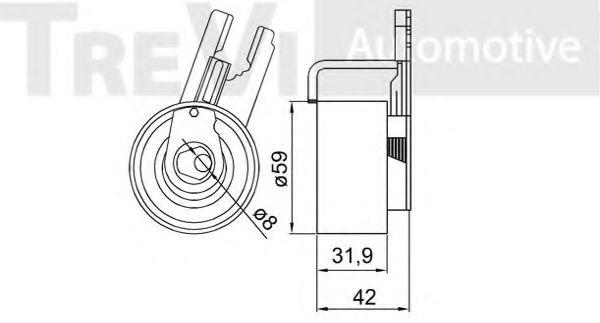 Натяжной ролик, ремень ГРМ BERTOLOTTI 94019
