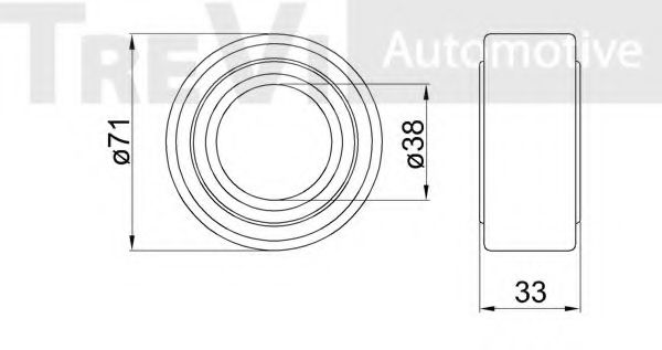 Комплект подшипника ступицы колеса TREVI AUTOMOTIVE WB1425