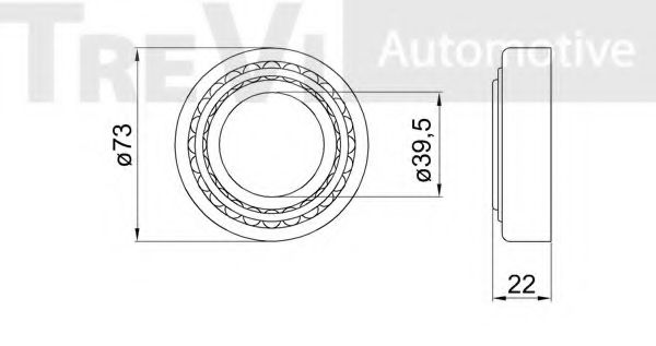 Комплект подшипника ступицы колеса TREVI AUTOMOTIVE 41391