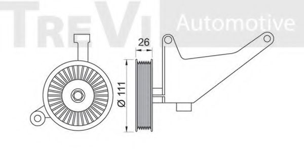 Натяжной ролик, поликлиновой  ремень TREVI AUTOMOTIVE TA1591