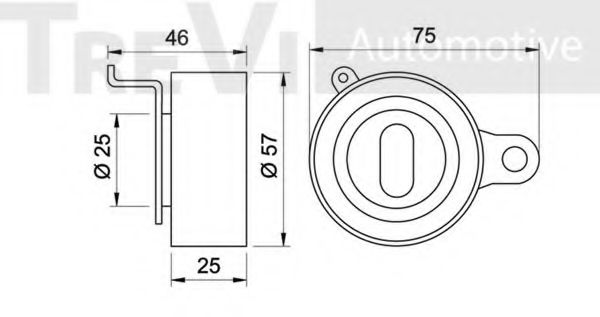Натяжной ролик, ремень ГРМ BERTOLOTTI 57289