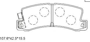 Комплект тормозных колодок, дисковый тормоз ASIMCO KD2636