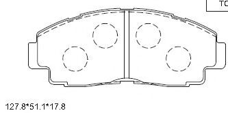 Комплект тормозных колодок, дисковый тормоз ASIMCO KD2744